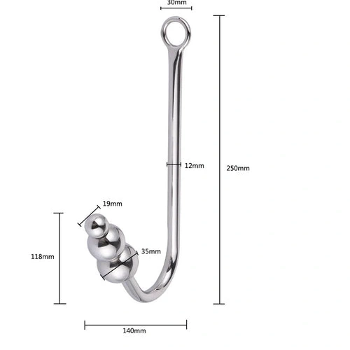 Anal Hooks and Hook Anal Beaded Collar 5334 with Cuffs Elegant 0201